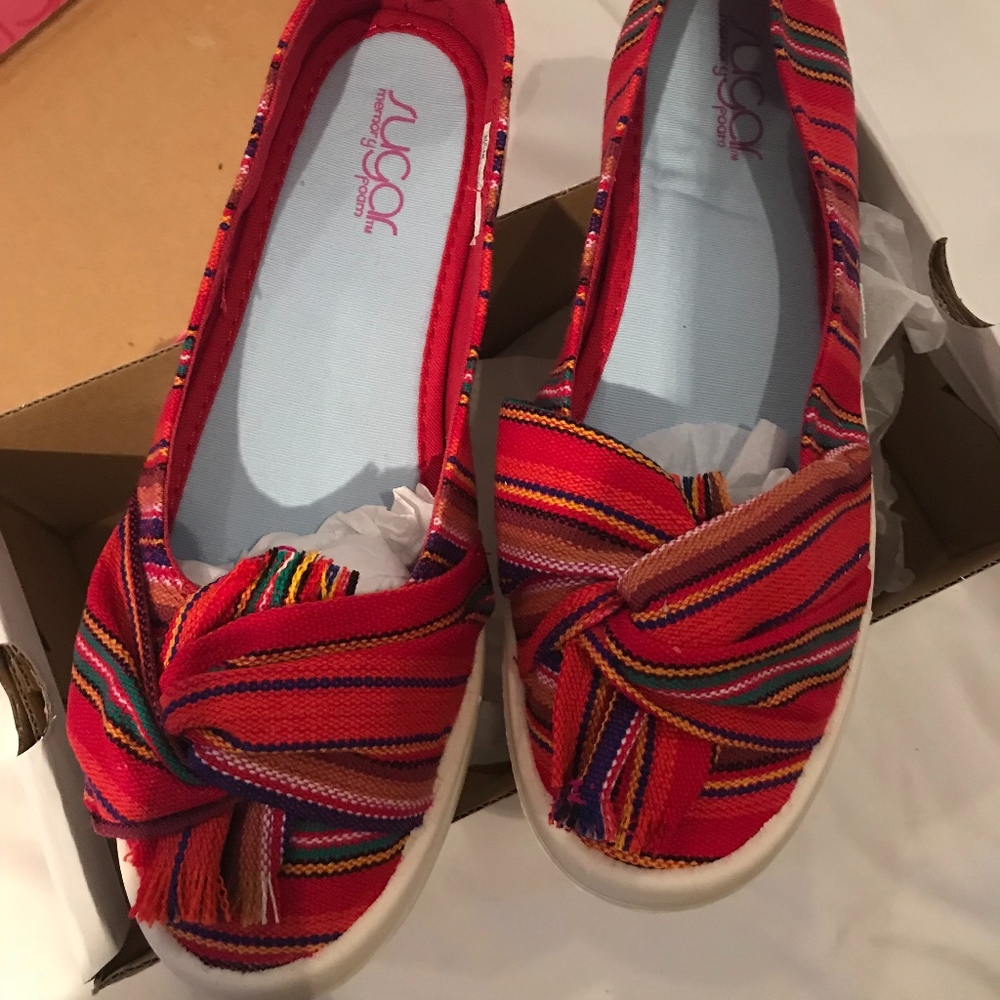 Bow Slip On Casual Canvas Flats